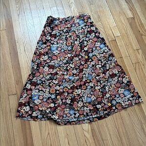 Vince Camuto Multicolor Floral A-Line Skirt